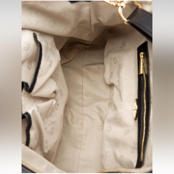 TORY BURCH black leather top handle handbag - Picture 5 of 8